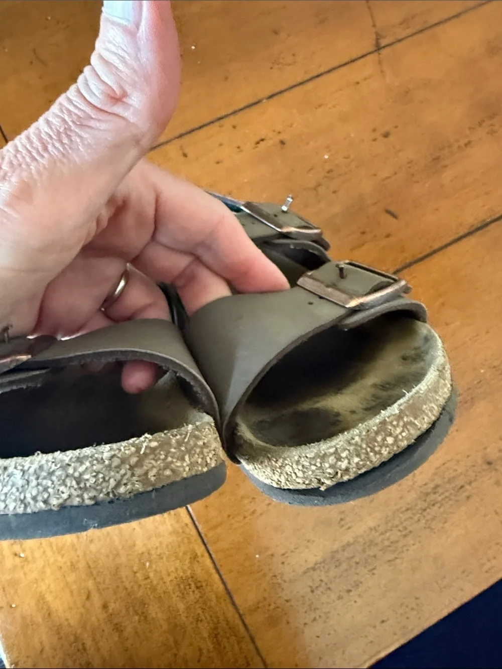 Birkenstock Arizona Kids Sandals Stone Taupe EU 34 Double Strap